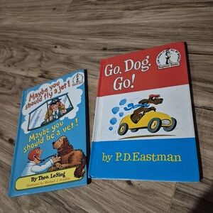 2 Vintage Books...Go Dog Go and Maybe You Should Fly A Jet